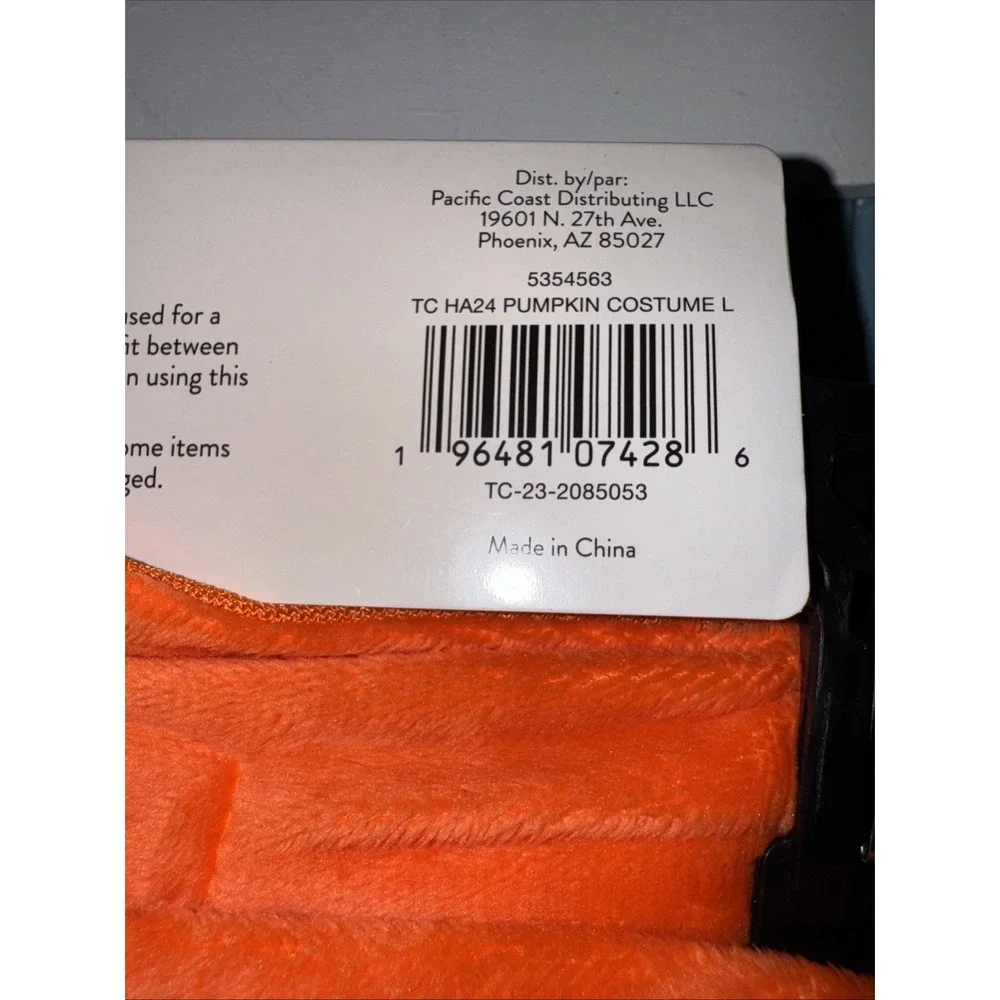 NEW Thrills N Chills Pet Dog Plush Costume size L  Jack o‎ lantern Pumpkin